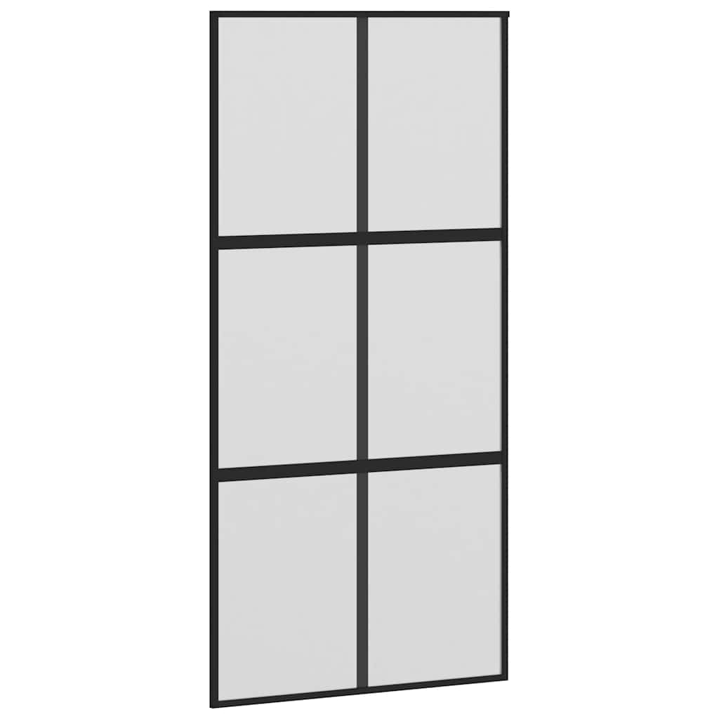 tolóajtó vasalatokkal 102,5x205 cm edzett üveg&Alumínium