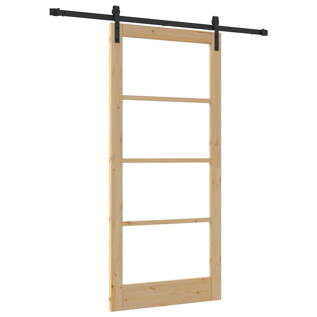 Csúszó ajtó ORKDAL Természetes és fekete 93 x 202 cm