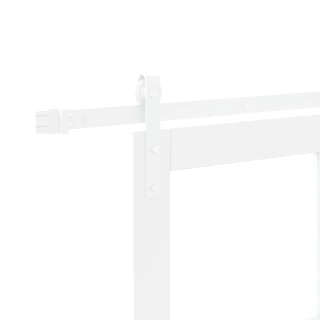 Csúszó ajtó ORKDAL Fehér 93 x 202 cm Tömör fenyőfa és üveg