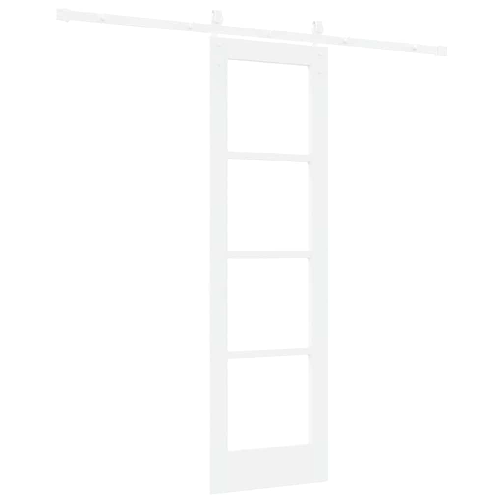 Csúszó ajtó ORKDAL Fehér 61 x 198,5 cm Tömör fenyőfa és üveg