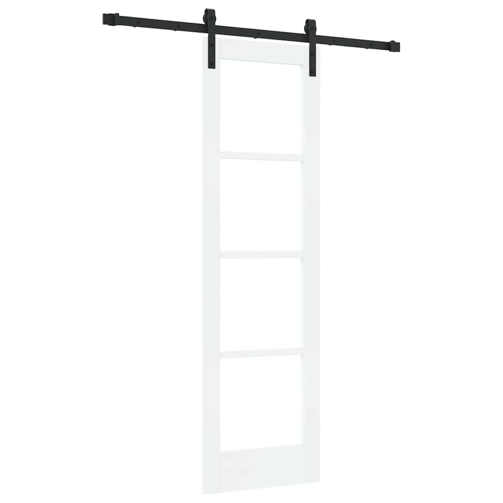 Csúszó ajtó ORKDAL Fehér 61 x 198,5 cm Tömör fenyőfa és üveg