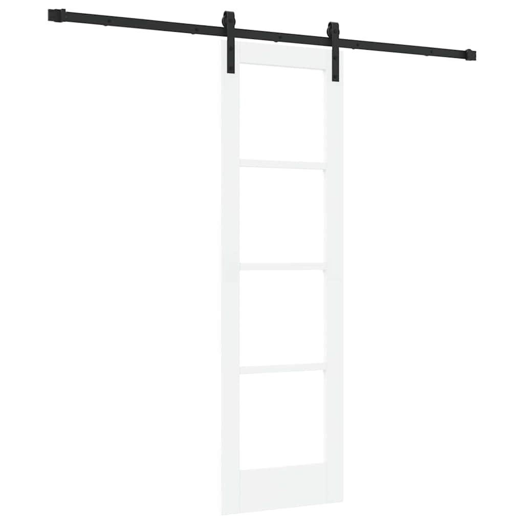 Csúszó ajtó ORKDAL Fehér 61 x 198,5 cm Tömör fenyőfa és üveg