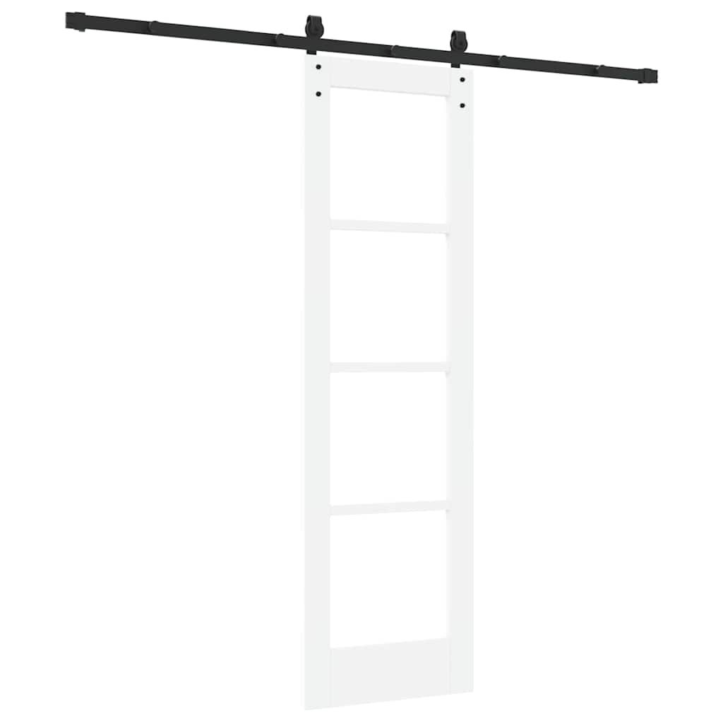 Csúszó ajtó ORKDAL Fehér 61 x 198,5 cm Tömör fenyőfa és üveg