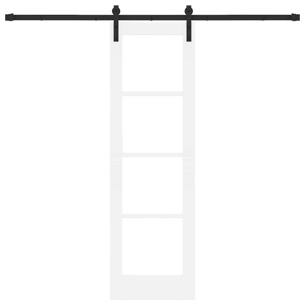 Csúszó ajtó ORKDAL Fehér 61 x 198,5 cm Tömör fenyőfa és üveg
