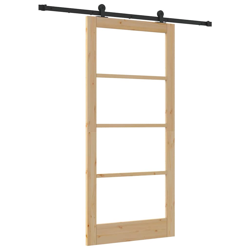 Csúszó ajtó ORKDAL Természetes és fekete 93 x 202 cm
