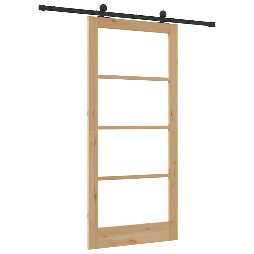 Csúszó ajtó ORKDAL Természetes és fekete 93 x 202 cm