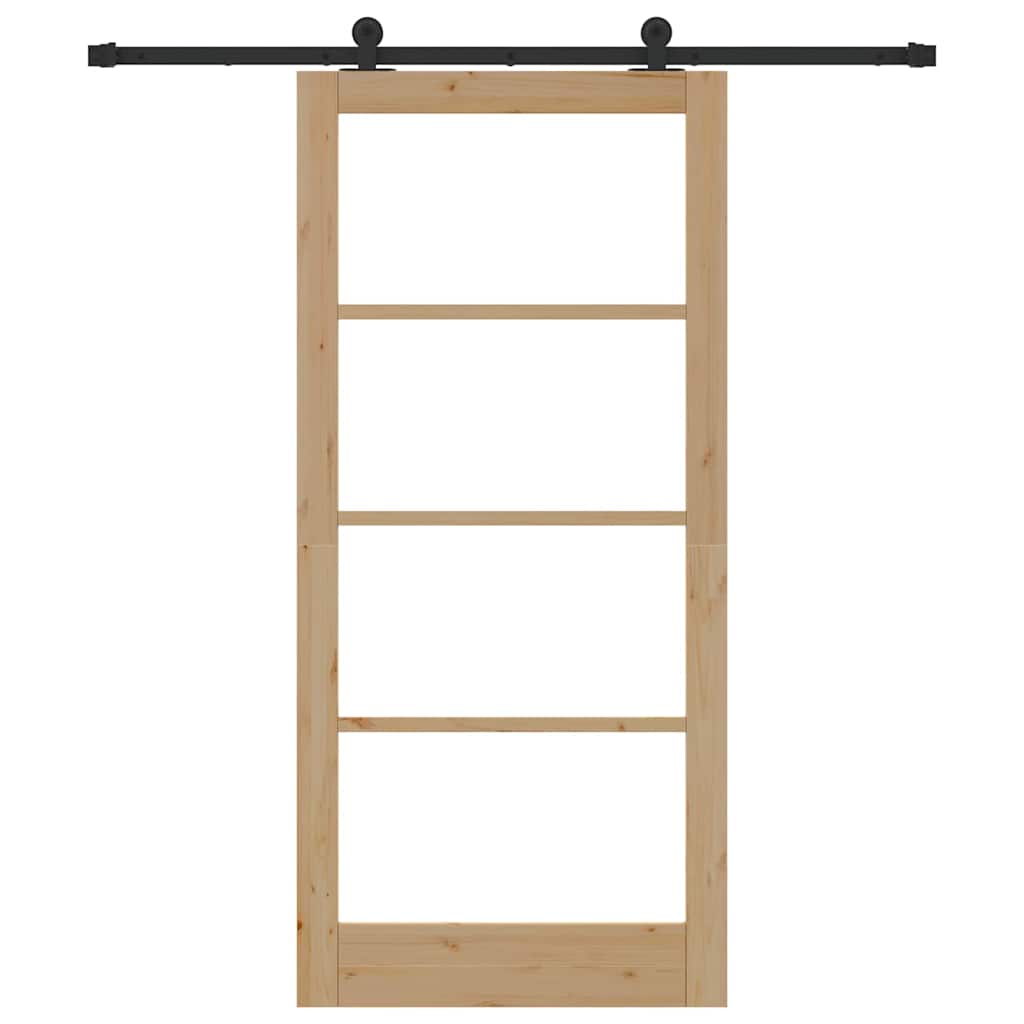 Csúszó ajtó ORKDAL Természetes és fekete 93 x 202 cm