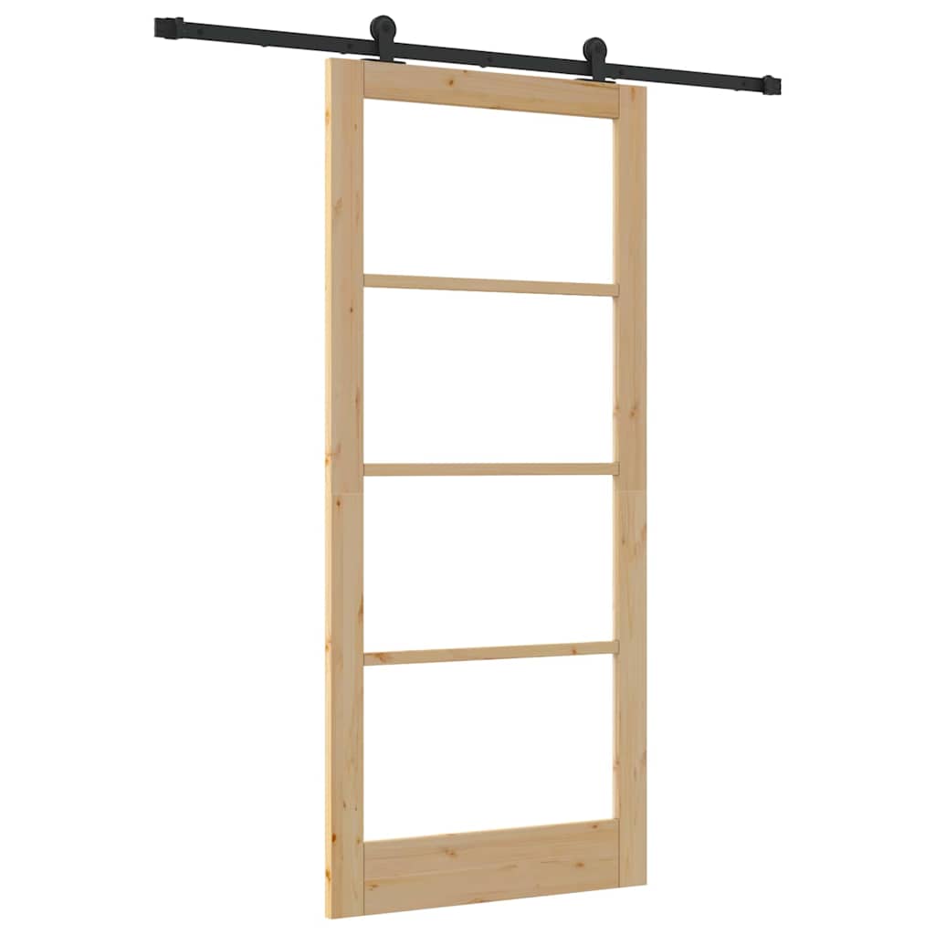 Csúszó ajtó ORKDAL Természetes és fekete 93 x 211 cm
