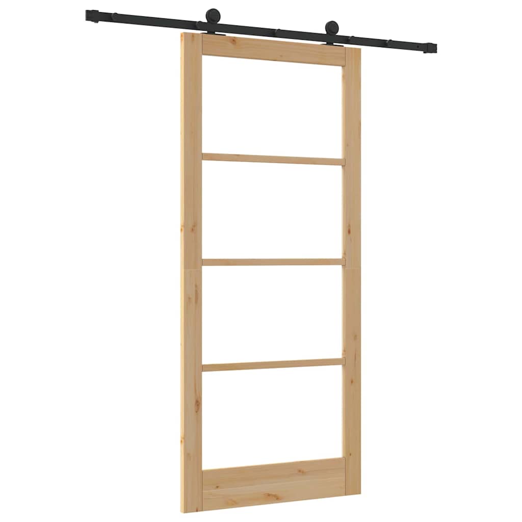 Csúszó ajtó ORKDAL Természetes és fekete 93 x 211 cm