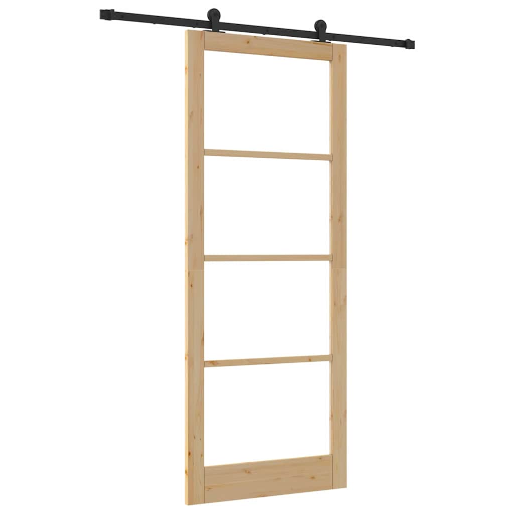Csúszó ajtó ORKDAL Természetes és fekete 93 x 232 cm