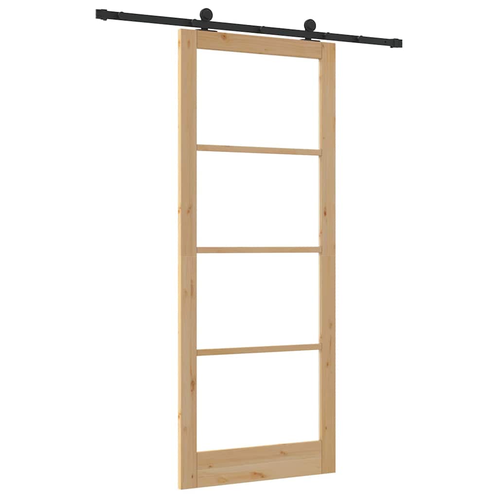 Csúszó ajtó ORKDAL Természetes és fekete 93 x 232 cm