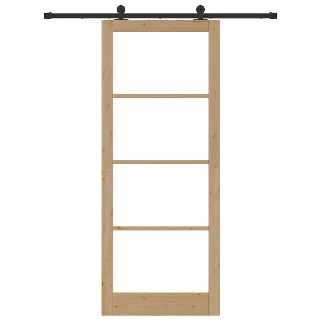 Csúszó ajtó ORKDAL Természetes és fekete 93 x 232 cm