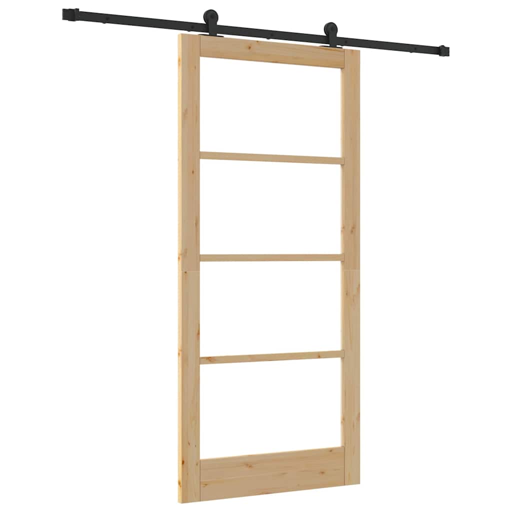 Csúszó ajtó ORKDAL Természetes és fekete 93 x 202 cm