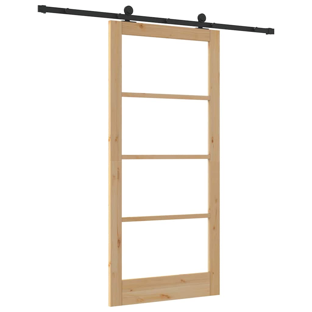 Csúszó ajtó ORKDAL Természetes és fekete 93 x 202 cm