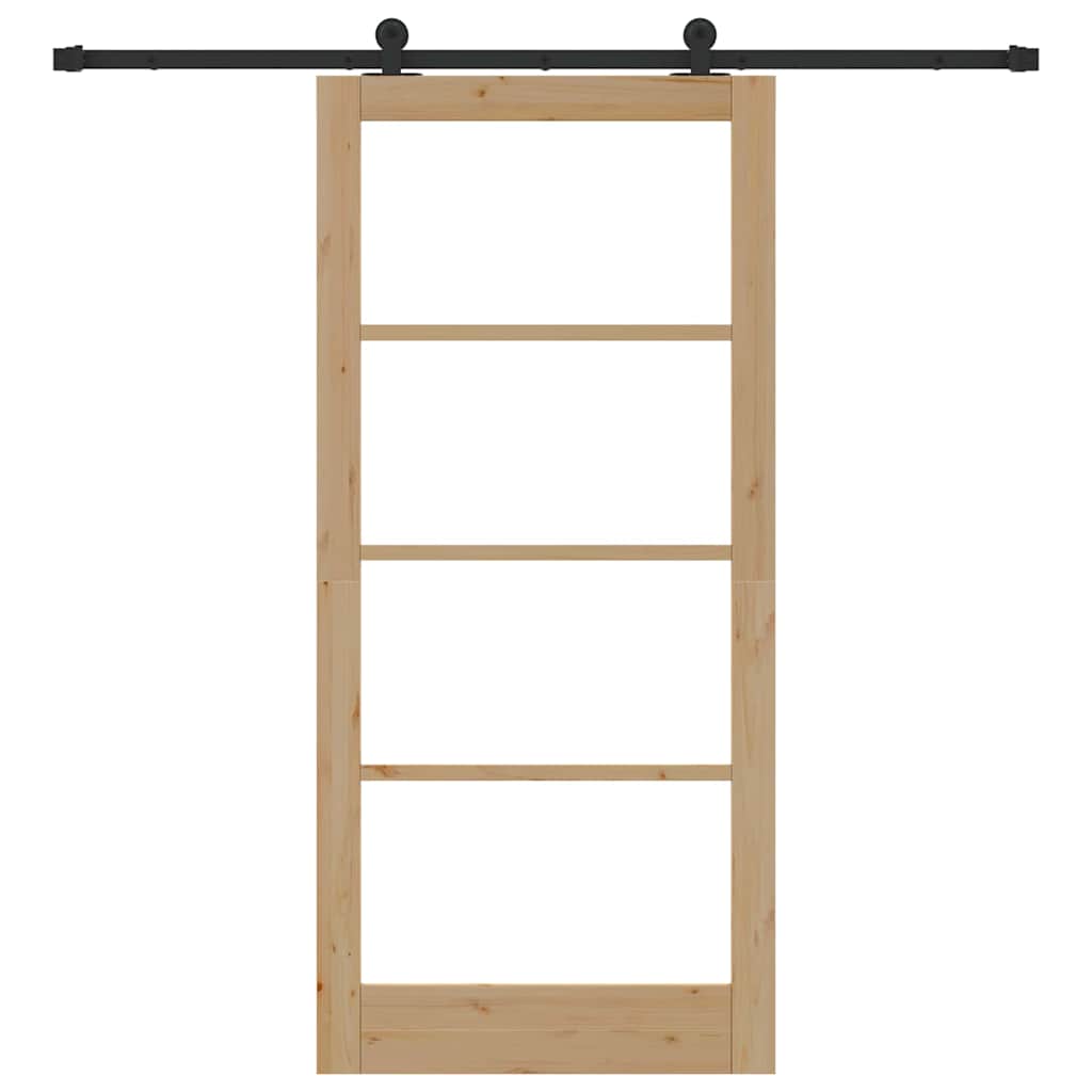 Csúszó ajtó ORKDAL Természetes és fekete 93 x 202 cm