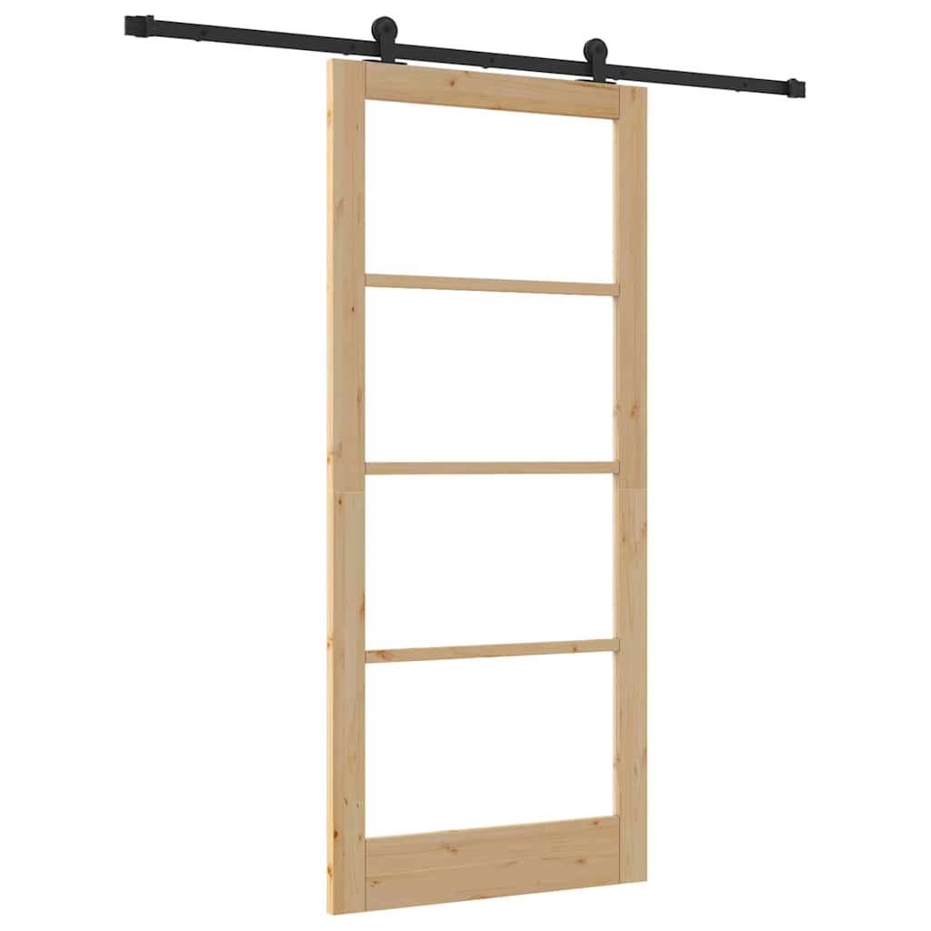 Csúszó ajtó ORKDAL Természetes és fekete 93 x 211 cm