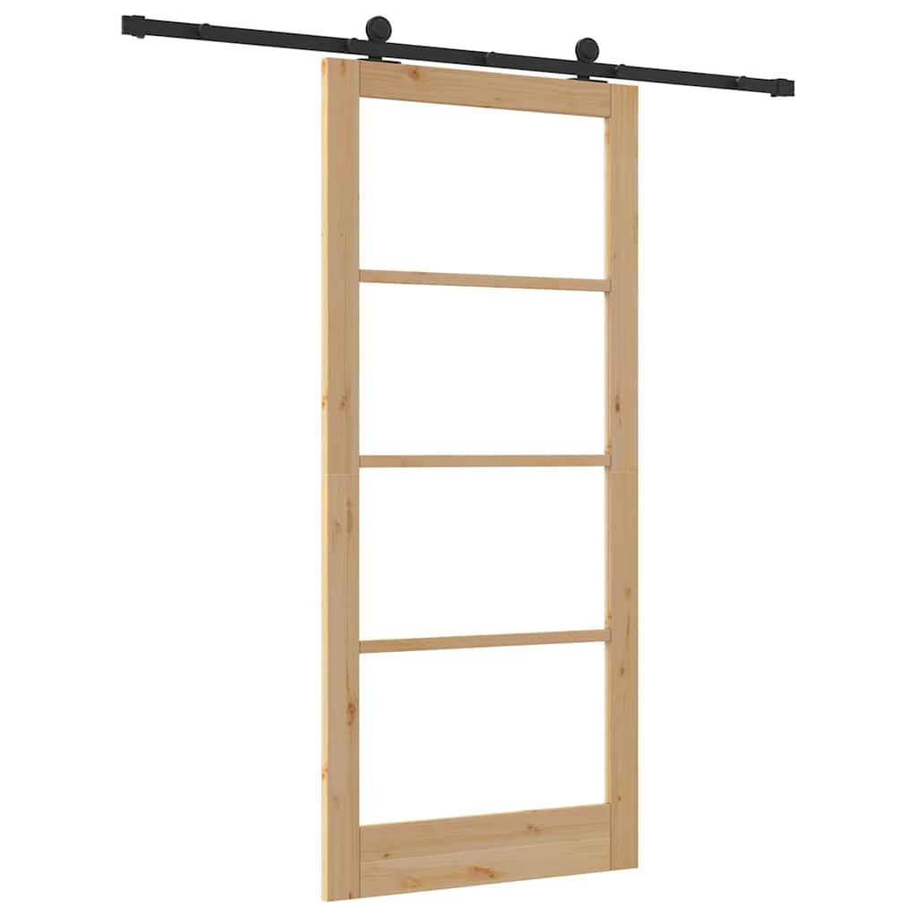 Csúszó ajtó ORKDAL Természetes és fekete 93 x 211 cm