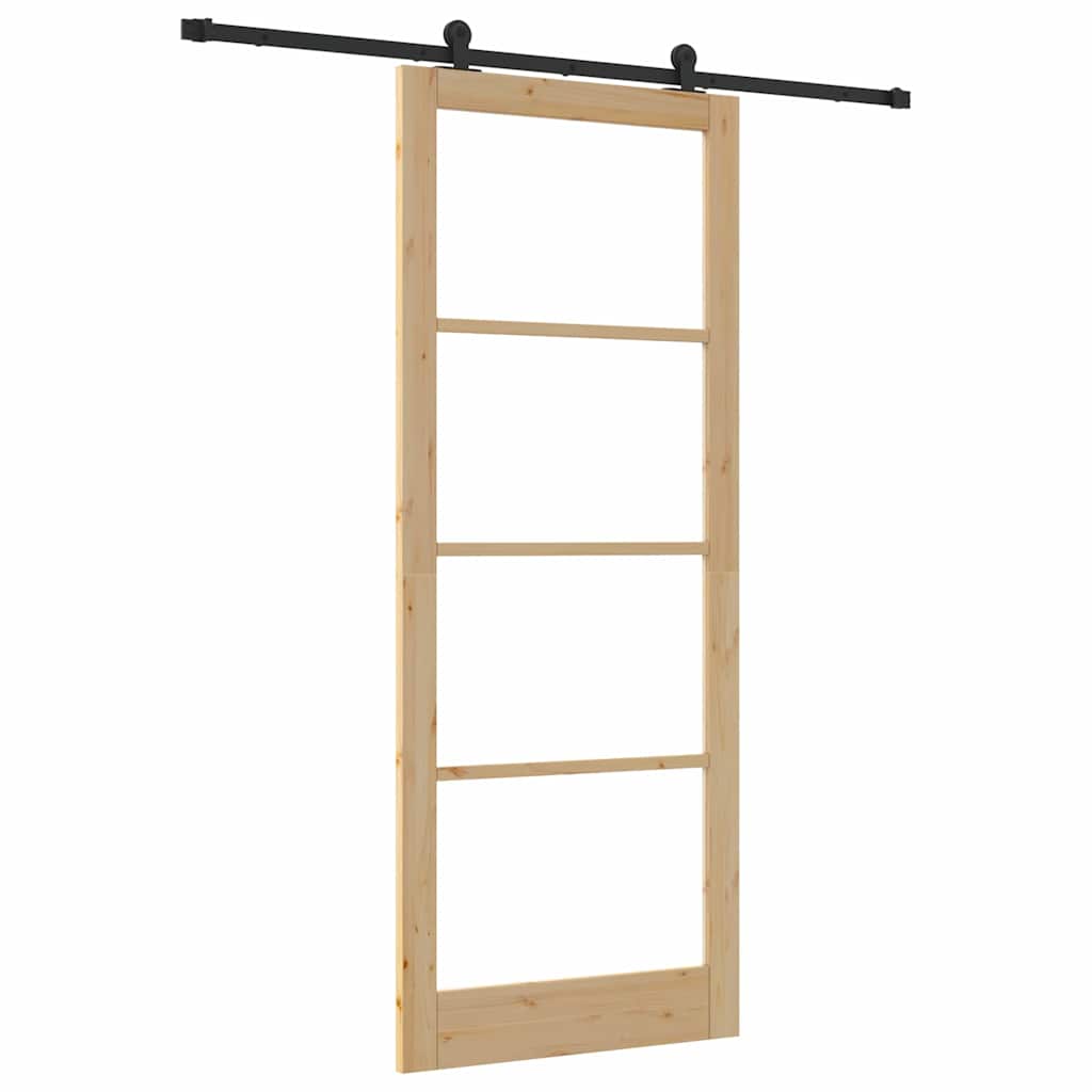 Csúszó ajtó ORKDAL Természetes és fekete 93 x 232 cm