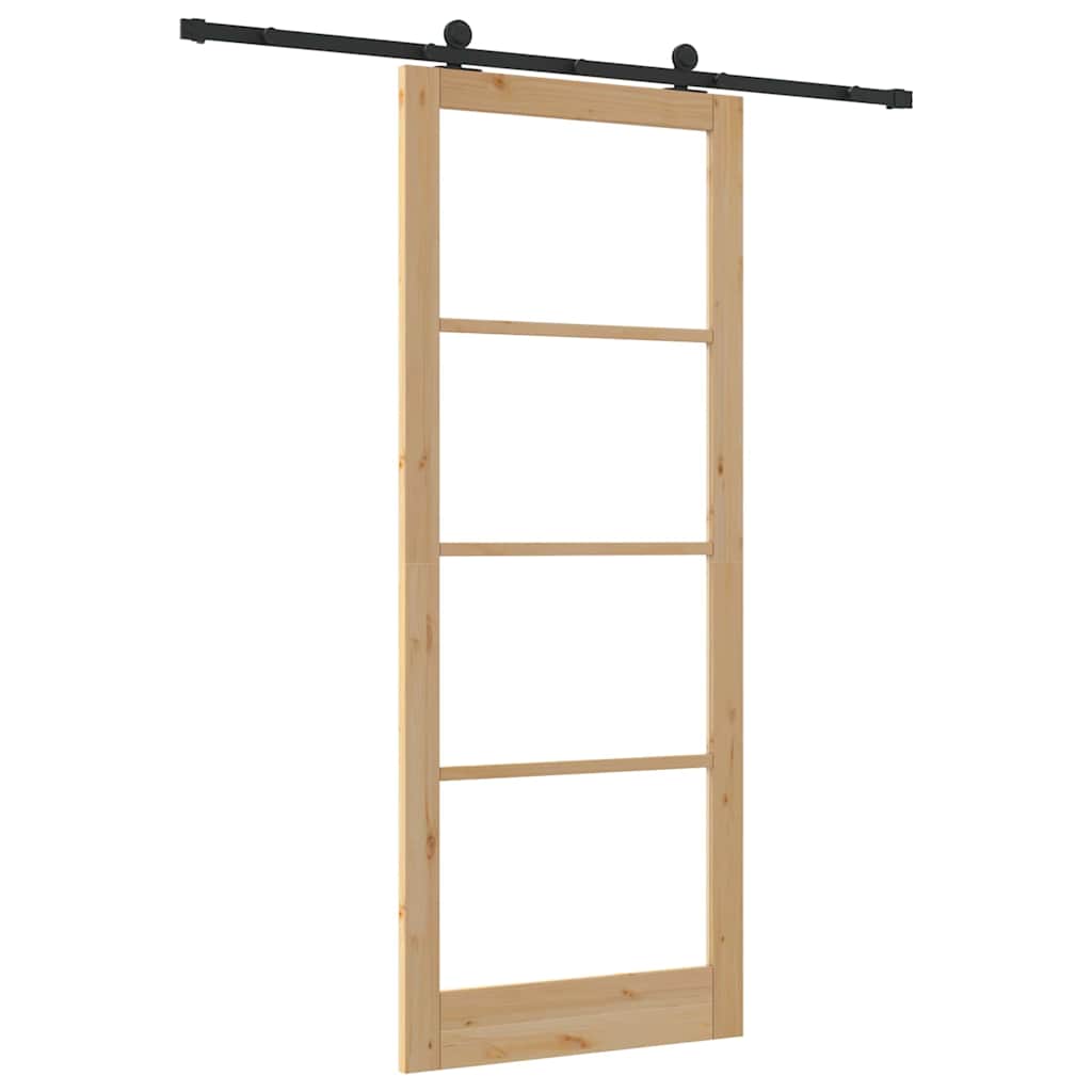 Csúszó ajtó ORKDAL Természetes és fekete 93 x 232 cm