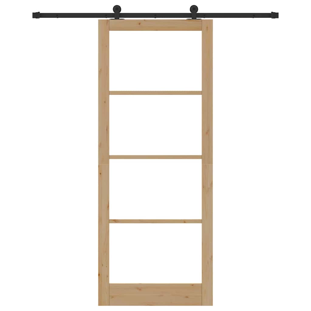 Csúszó ajtó ORKDAL Természetes és fekete 93 x 232 cm
