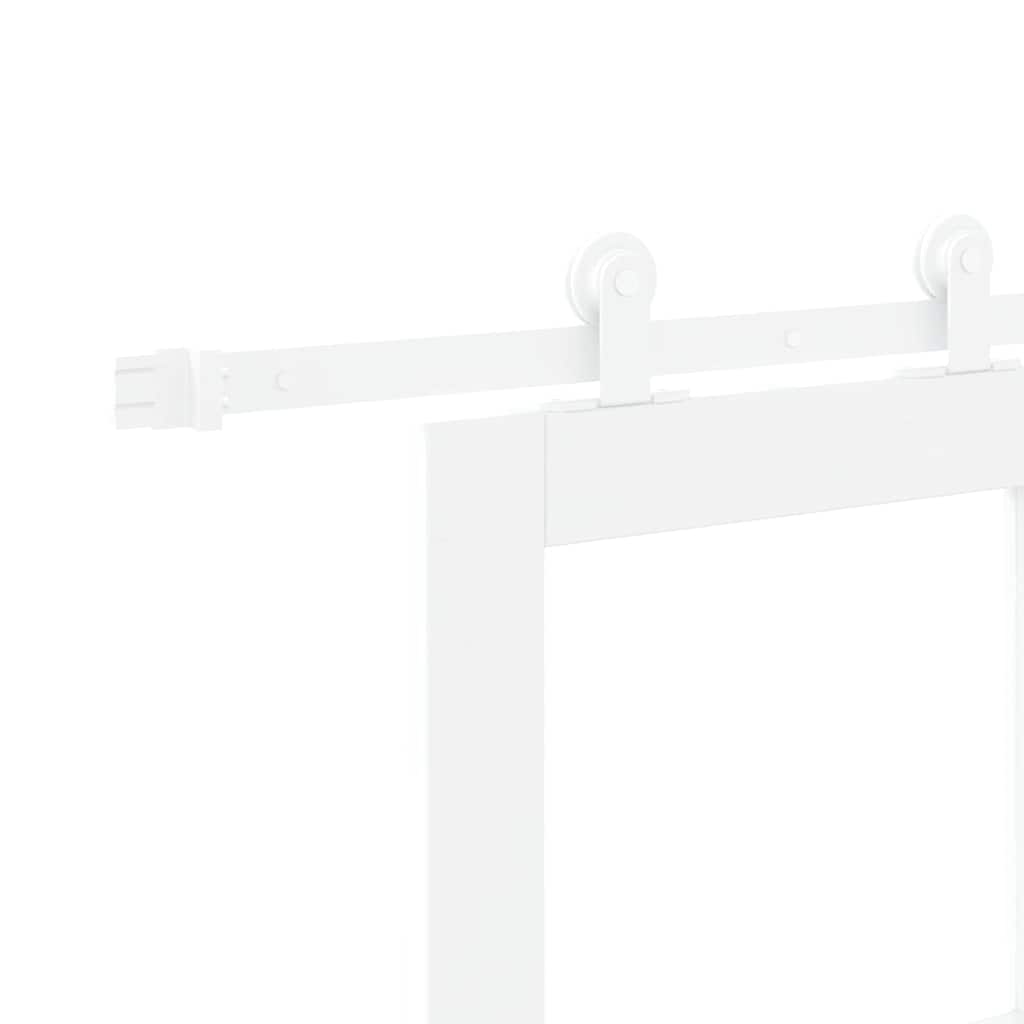 Csúszó ajtó ORKDAL Fehér 61 x 198,5 cm Tömör fenyőfa és üveg