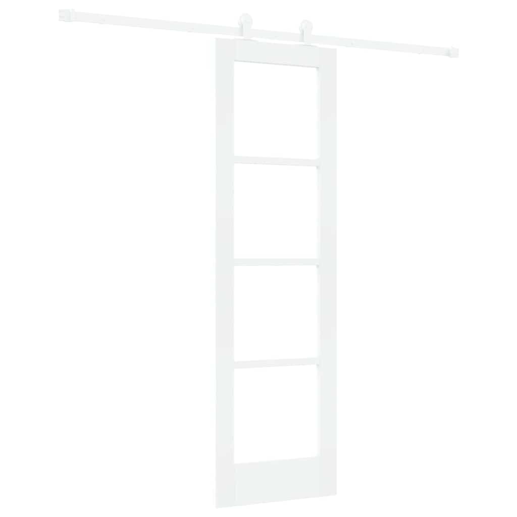 Csúszó ajtó ORKDAL Fehér 61 x 198,5 cm Tömör fenyőfa és üveg
