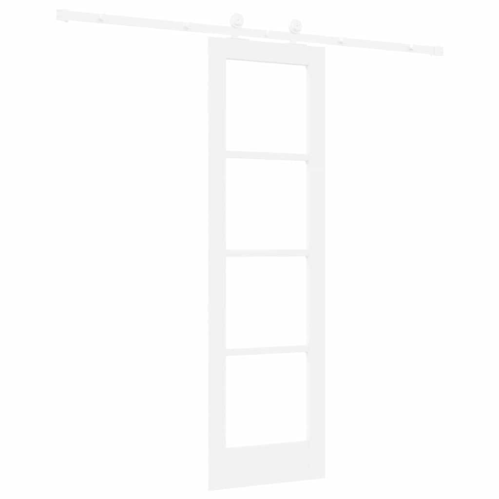 Csúszó ajtó ORKDAL Fehér 61 x 198,5 cm Tömör fenyőfa és üveg