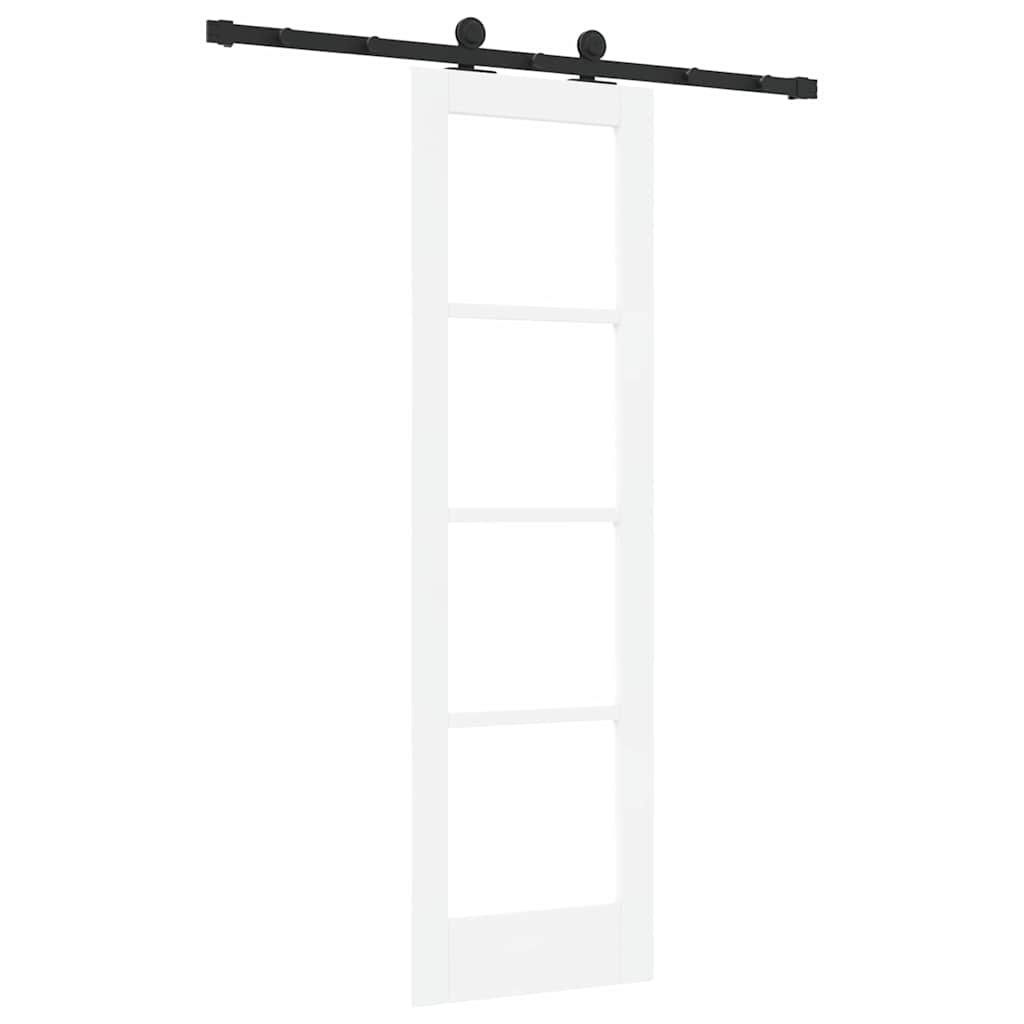 Csúszó ajtó ORKDAL Fehér 61 x 198,5 cm Tömör fenyőfa és üveg