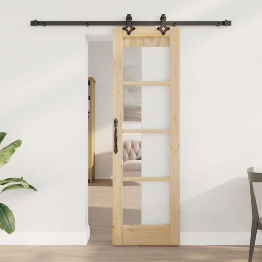 Csúszó ajtó ORKDAL Természetes és fekete 61 x 198,5 cm