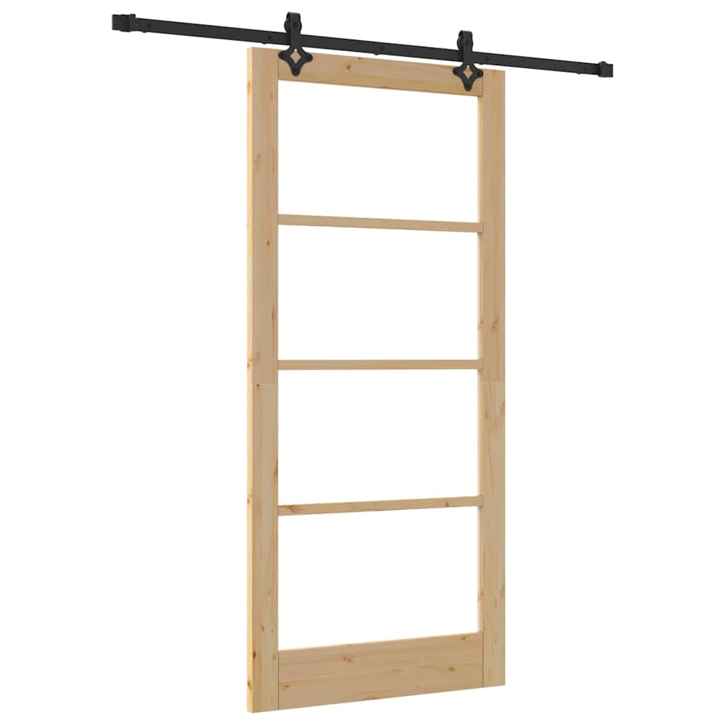 Csúszó ajtó ORKDAL Természetes és fekete 93 x 202 cm
