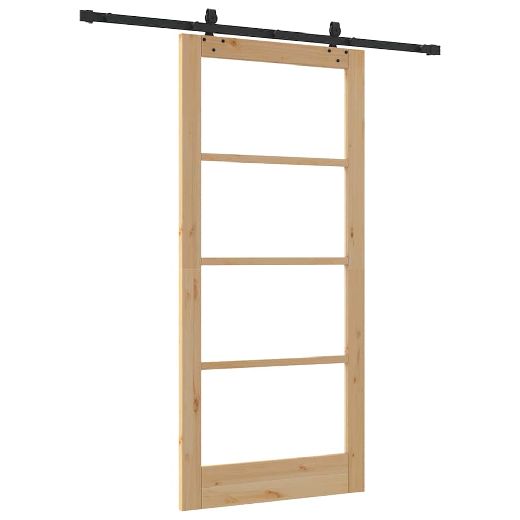 Csúszó ajtó ORKDAL Természetes és fekete 93 x 202 cm