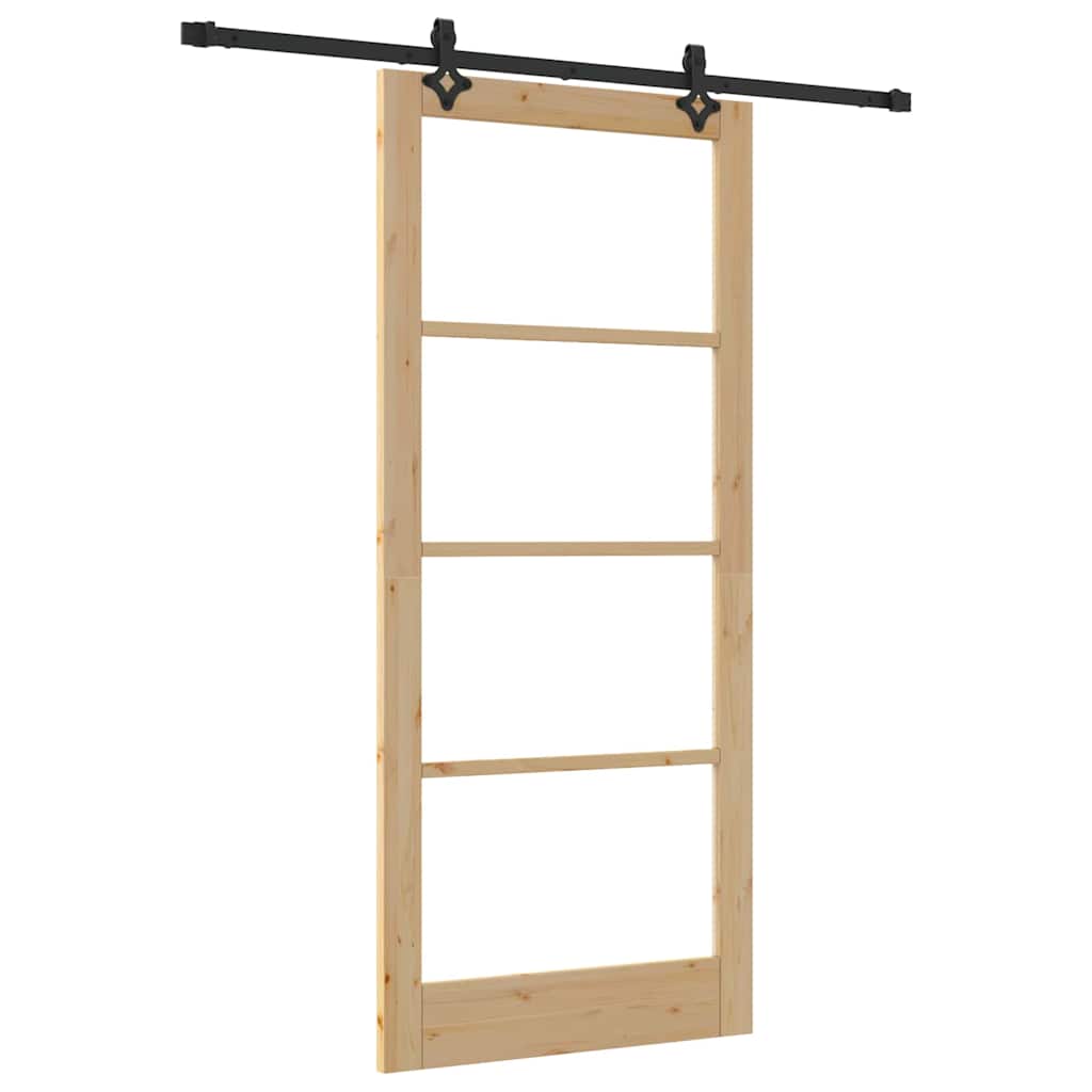 Csúszó ajtó ORKDAL Természetes és fekete 93 x 211 cm