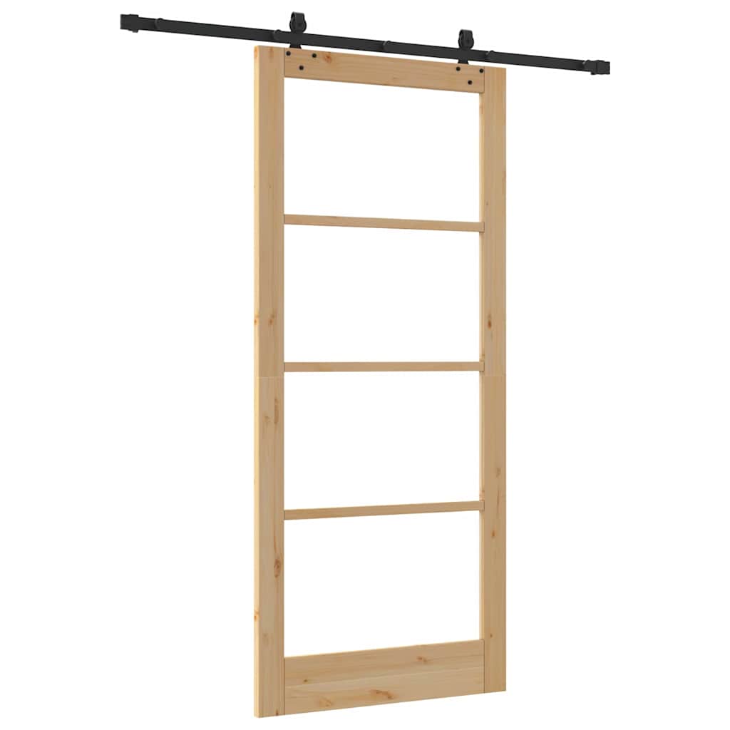 Csúszó ajtó ORKDAL Természetes és fekete 93 x 211 cm