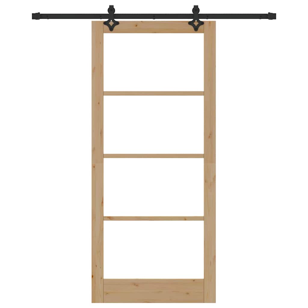 Csúszó ajtó ORKDAL Természetes és fekete 93 x 211 cm