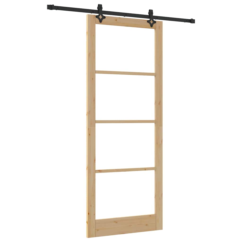 Csúszó ajtó ORKDAL Természetes és fekete 93 x 232 cm