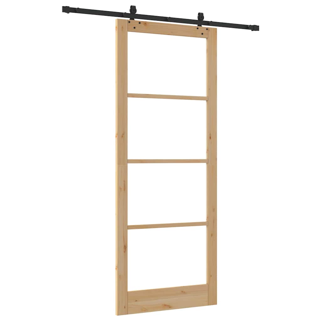 Csúszó ajtó ORKDAL Természetes és fekete 93 x 232 cm