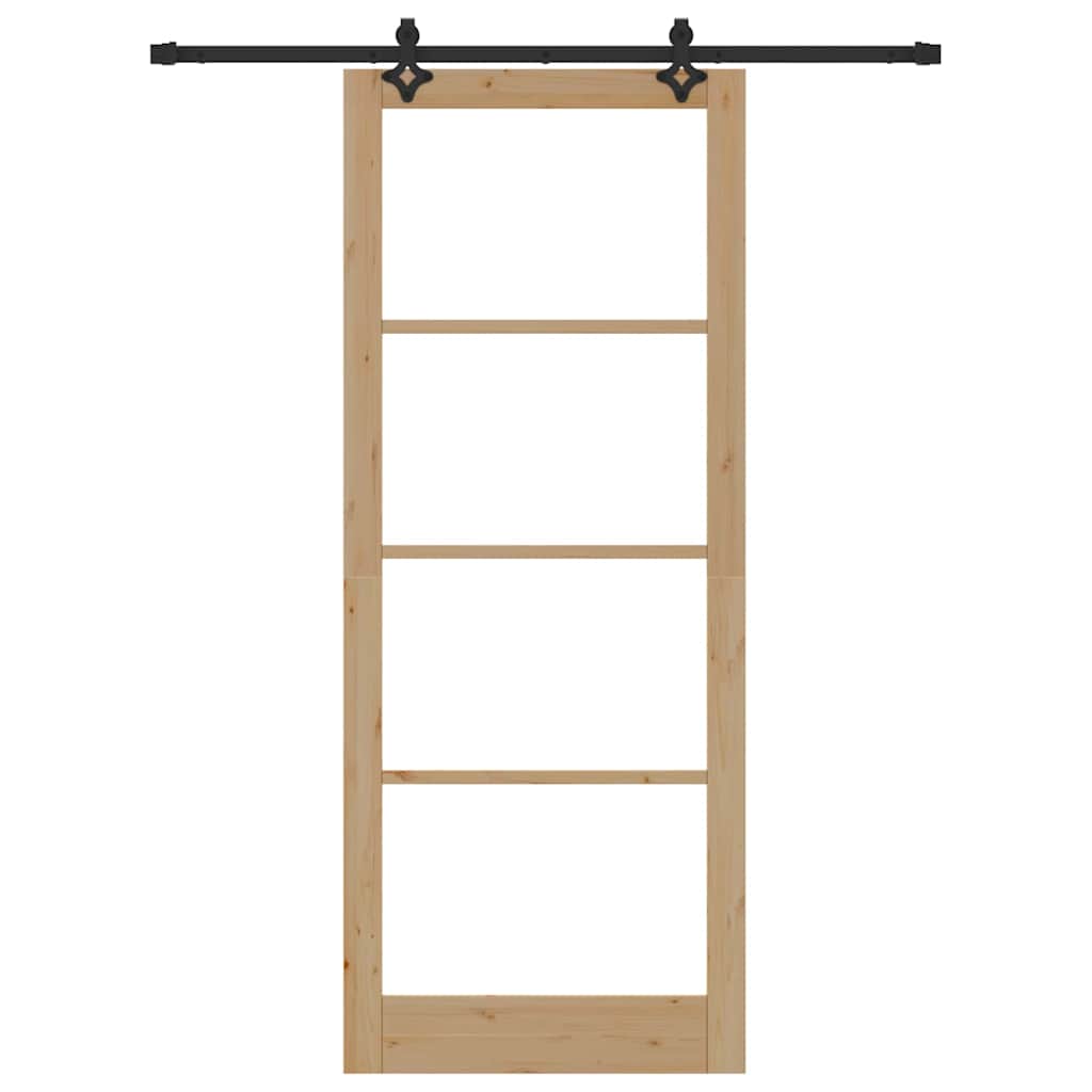 Csúszó ajtó ORKDAL Természetes és fekete 93 x 232 cm
