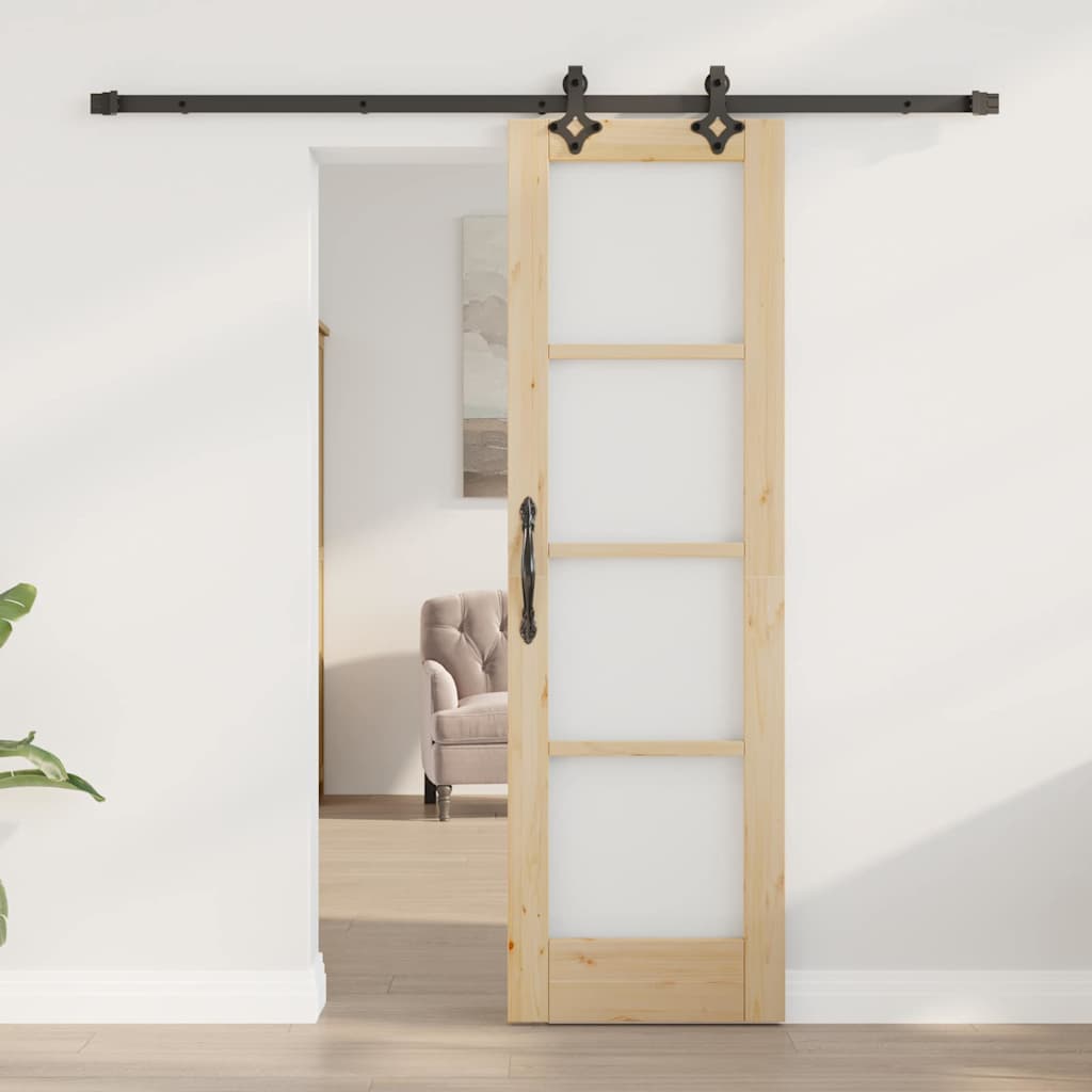 Csúszó ajtó ORKDAL Természetes és fekete 61 x 198,5 cm