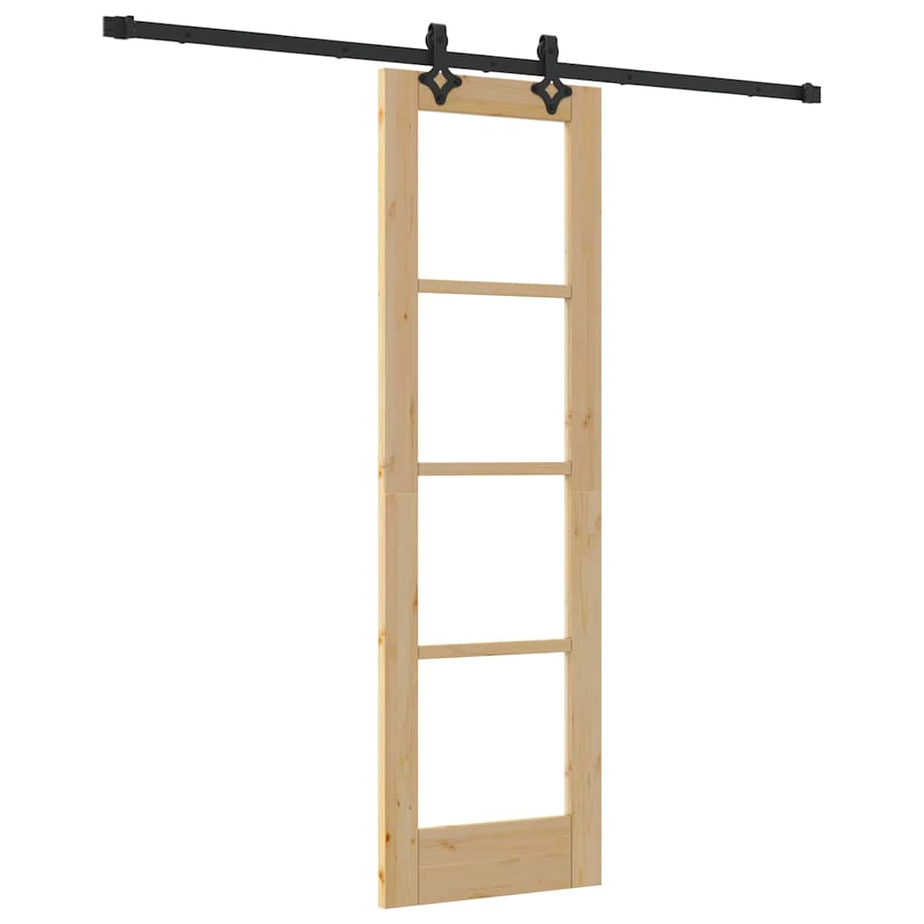 Csúszó ajtó ORKDAL Természetes és fekete 61 x 198,5 cm