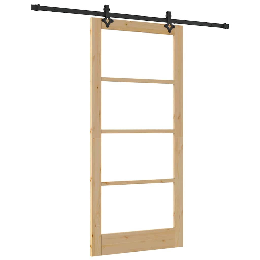 Csúszó ajtó ORKDAL Természetes és fekete 93 x 202 cm