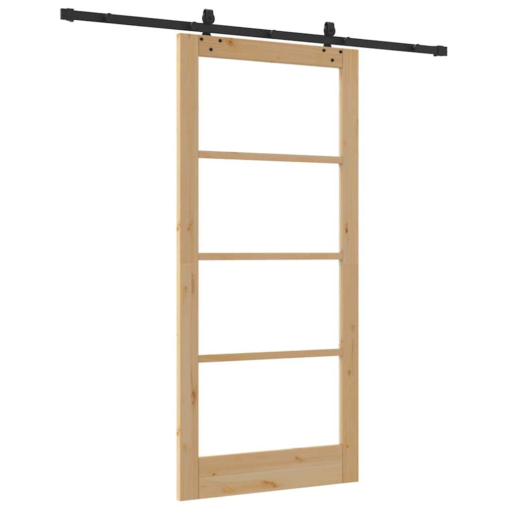 Csúszó ajtó ORKDAL Természetes és fekete 93 x 202 cm