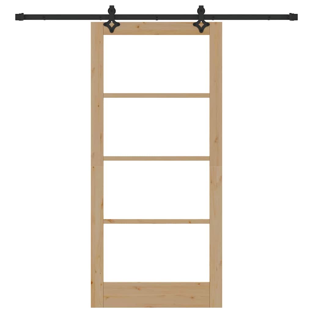 Csúszó ajtó ORKDAL Természetes és fekete 93 x 202 cm