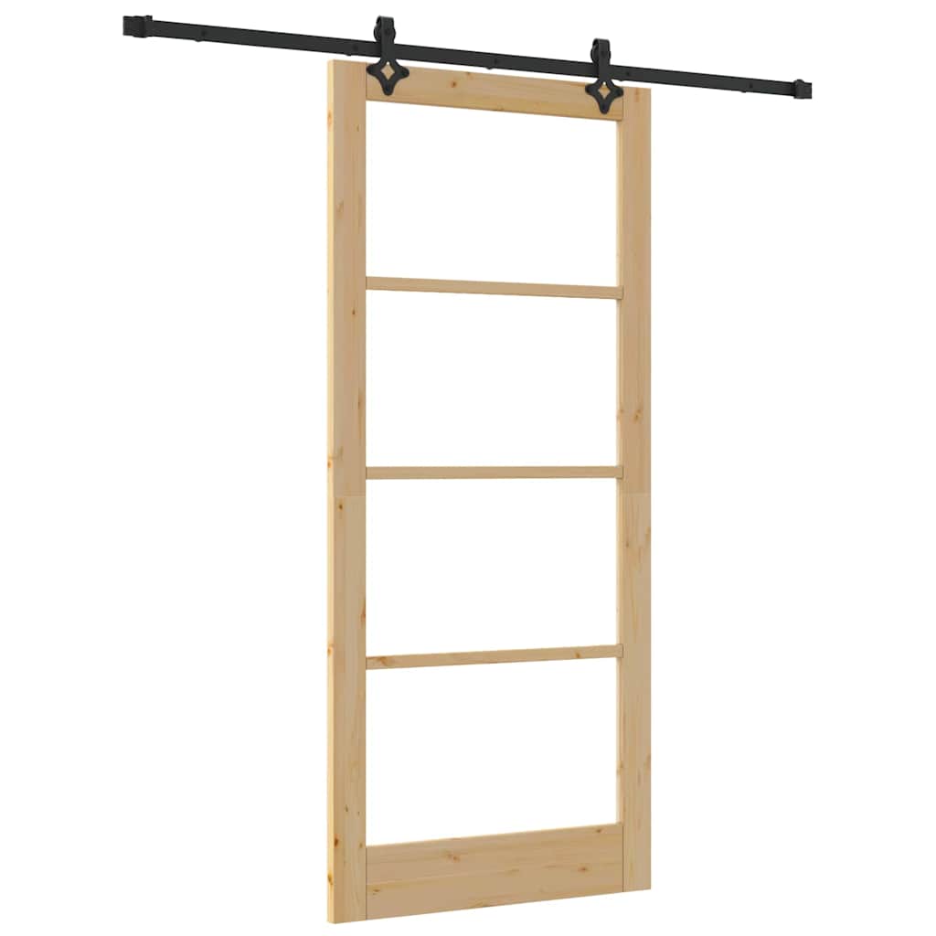 Csúszó ajtó ORKDAL Természetes és fekete 93 x 211 cm