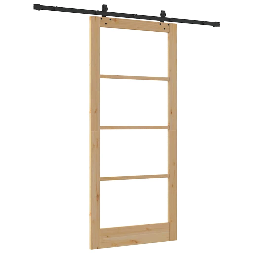 Csúszó ajtó ORKDAL Természetes és fekete 93 x 211 cm