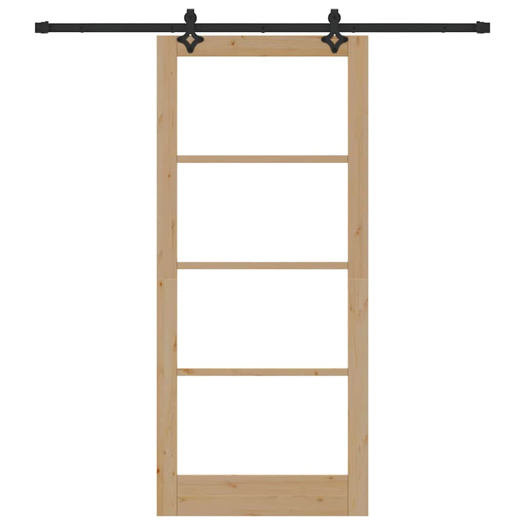 Csúszó ajtó ORKDAL Természetes és fekete 93 x 211 cm