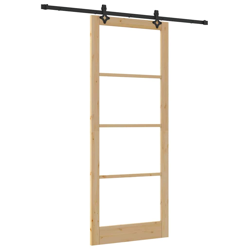 Csúszó ajtó ORKDAL Természetes és fekete 93 x 232 cm