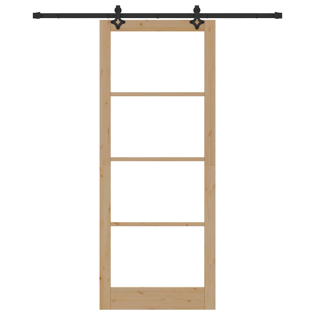 Csúszó ajtó ORKDAL Természetes és fekete 93 x 232 cm