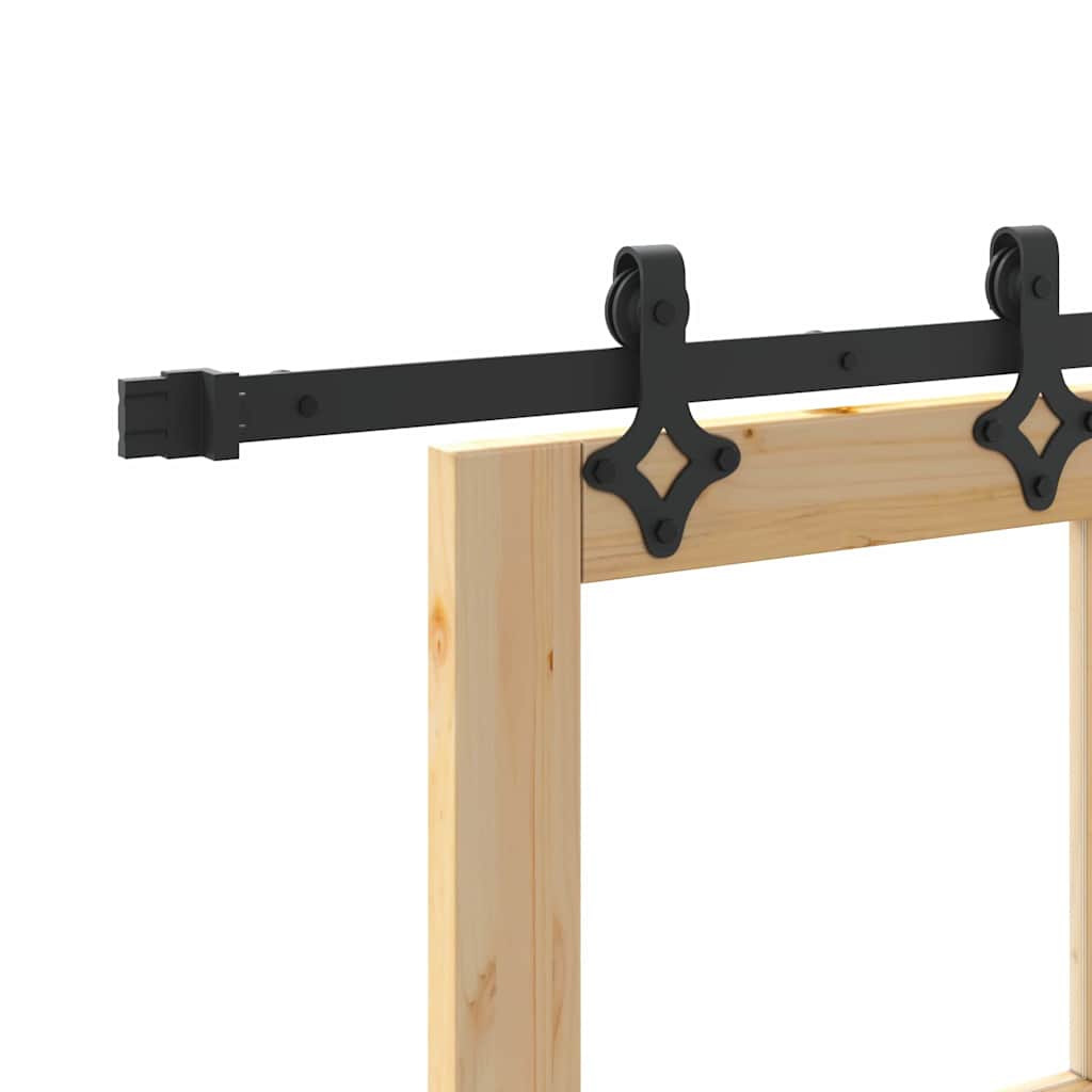 Csúszó ajtó Természetes 61 x 198,5 cm Tömör fenyőfa és üveg