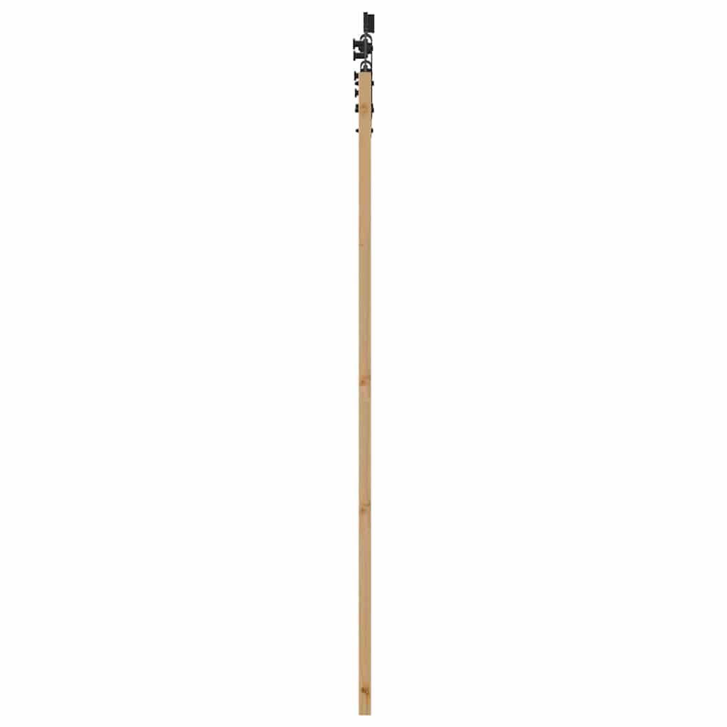Csúszó ajtó Természetes 61 x 198,5 cm Tömör fenyőfa és üveg