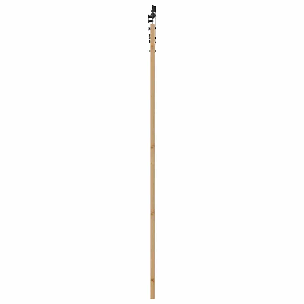 Csúszó ajtó Természetes 93 x 232 cm Tömör fenyőfa és üveg